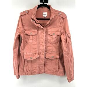 Kensie Military Style Cargo Jacket in a Dusty Pink Women's M